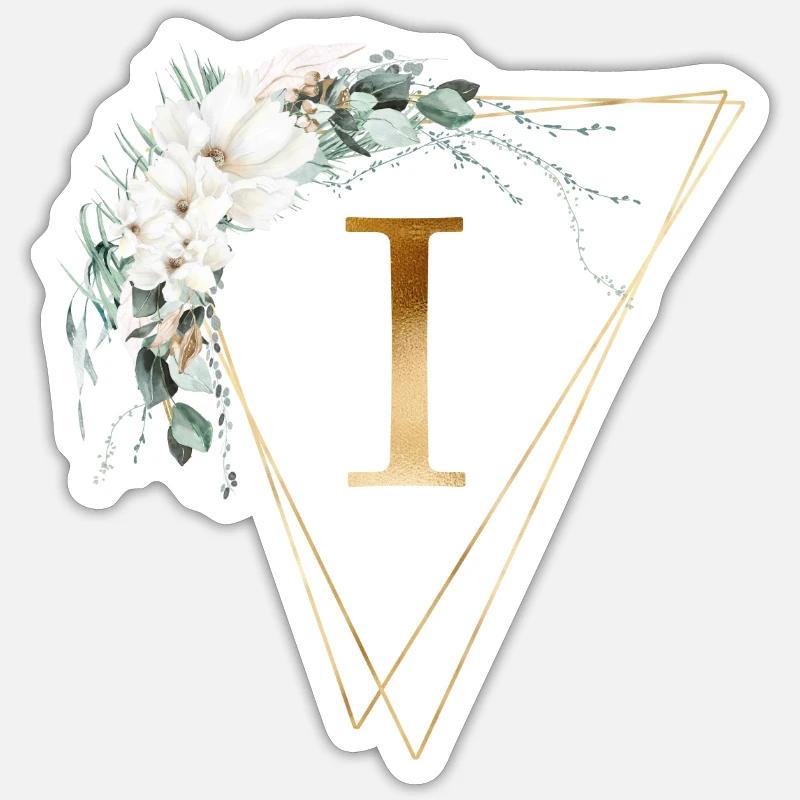Customizable Monogram I - Sticker size S (10 x 10 cm) - white matte
