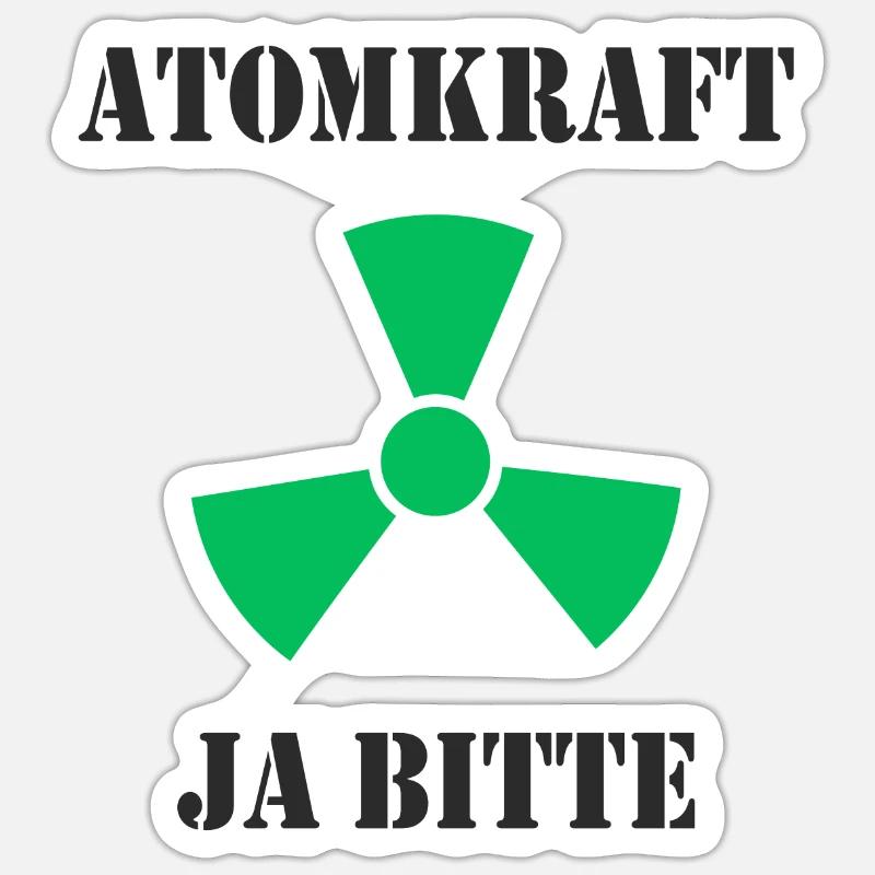 Atomkraft, Ja bitte - Sticker Größe S (10 x 10 cm) - Mattweiß