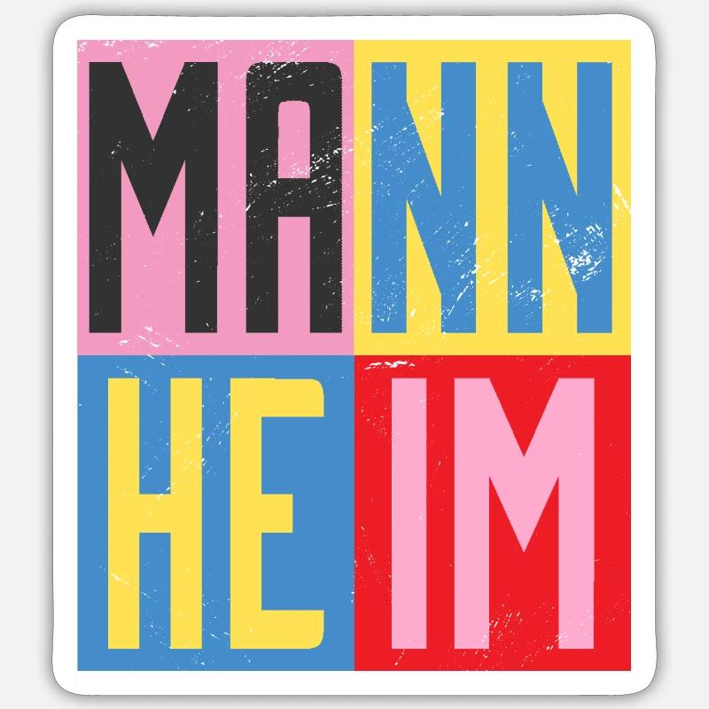 Mannheim Design - Sticker size S (10 x 10 cm) - white matte