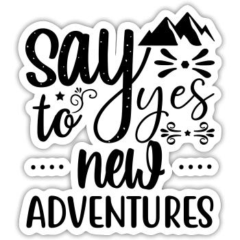 say yes - Sticker size S (10 x 10 cm) - white matte - Front