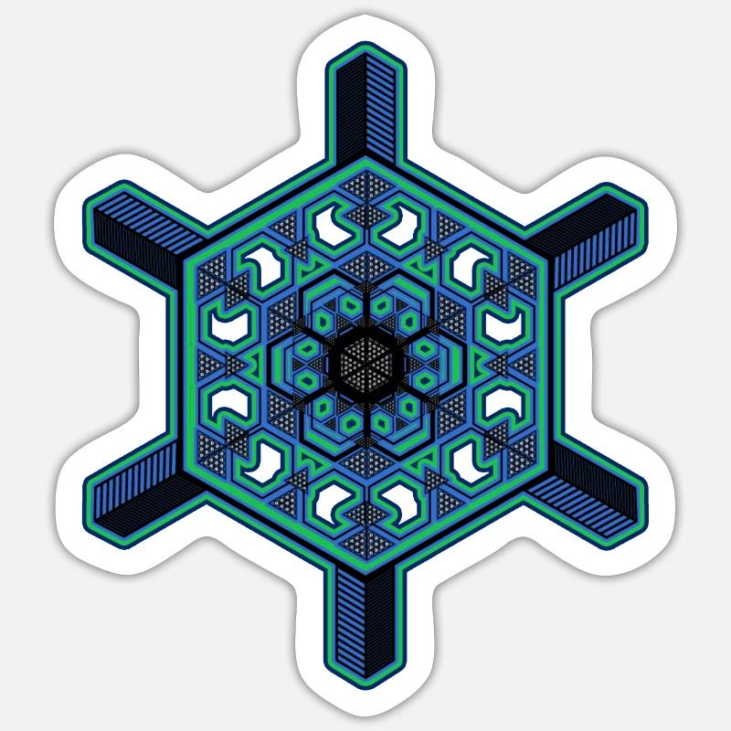 Psychedelic Mandala LSD Pattern Goa Party Acid Sticker size S (10 x 10 cm)