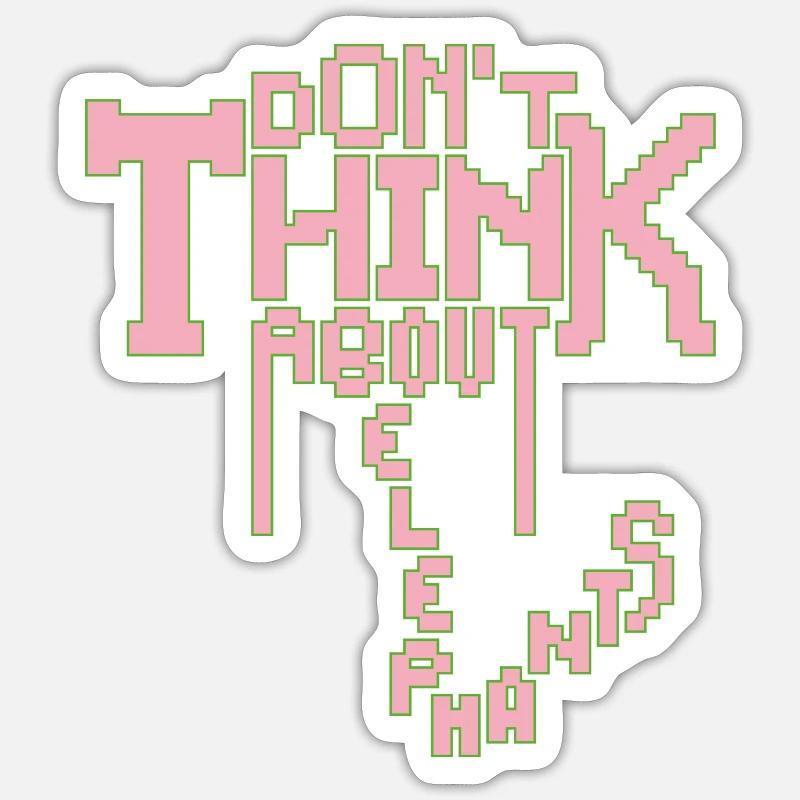 ELEPHANT - Sticker size S (10 x 10 cm) - white matte
