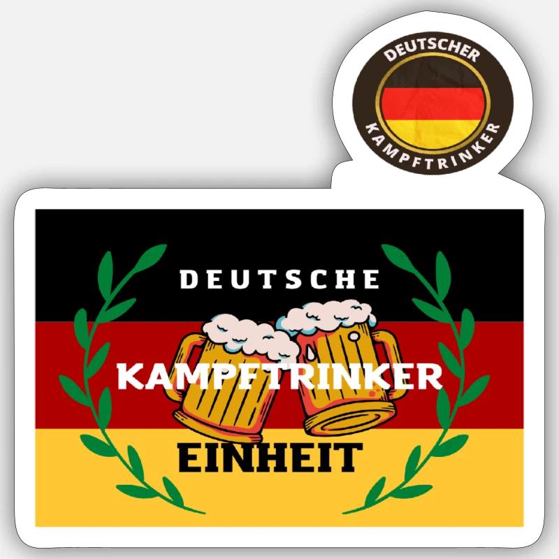 DEUTSCHER Kampftrinker Sticker Größe S (10 x 10 cm)