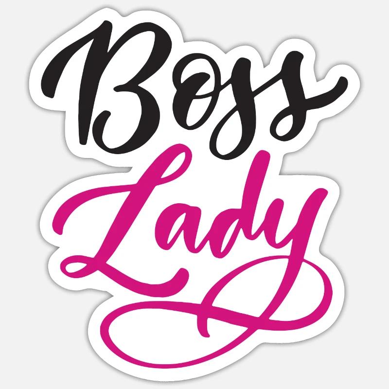 Lady  - Sticker size S (10 x 10 cm) - white matte