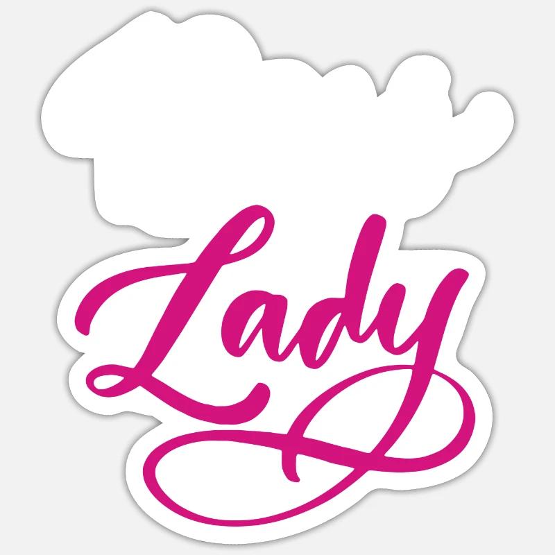 Lady Bos-s - Sticker taille S (10 x 10 cm) - blanc mat