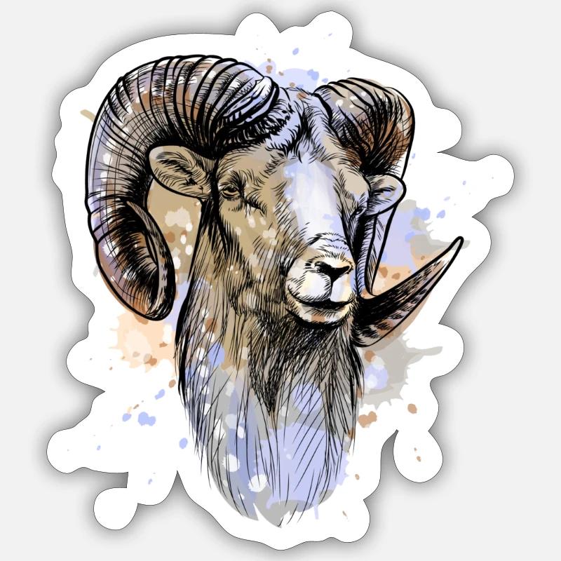 Bock Sticker Größe S (10 x 10 cm)