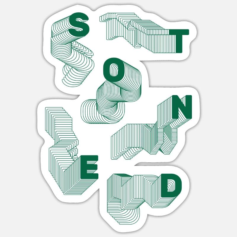 Vert défoncé Sticker taille S (10 x 10 cm)