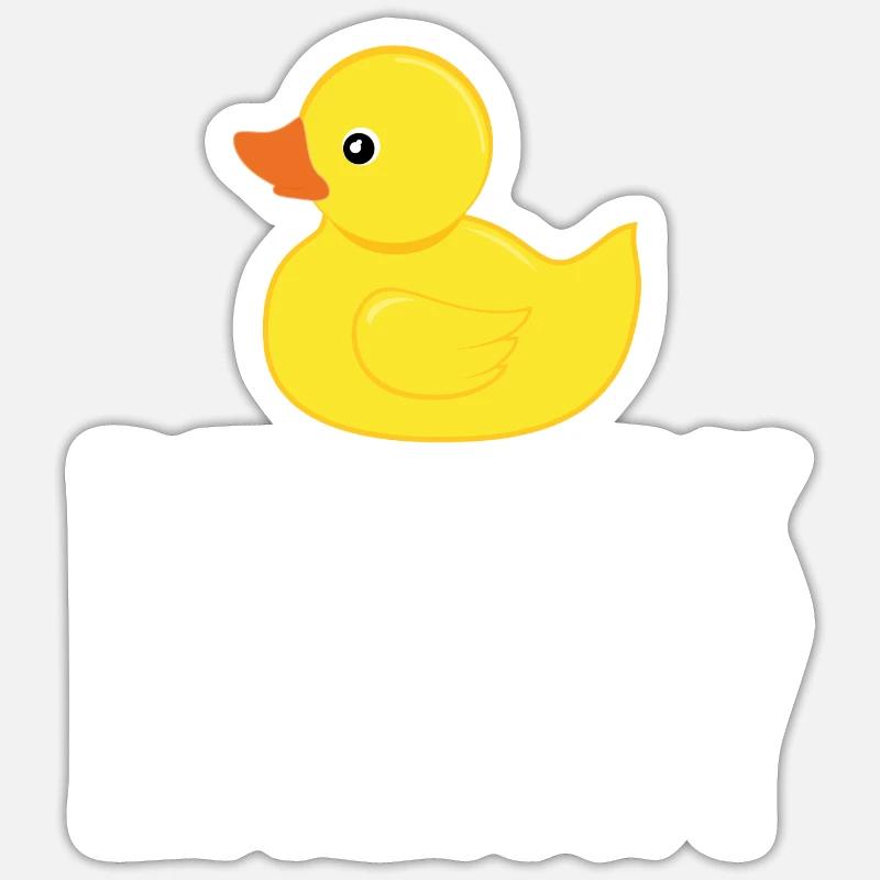 Énergie Big Duck - Sticker taille S (10 x 10 cm) - blanc mat
