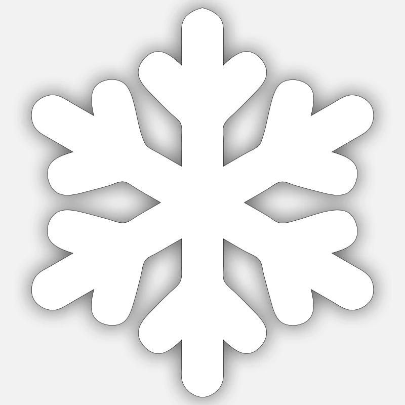 Flocon de neige Sticker taille S (10 x 10 cm)