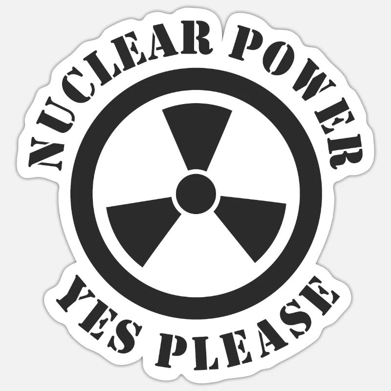 Nuclear Power, Yes Please, Nuclear Energy Sticker size S (10 x 10 cm)