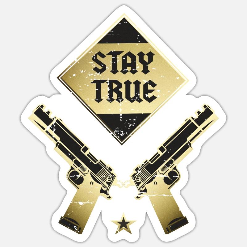 Restez fidèle à vous-même Sticker taille S (10 x 10 cm)