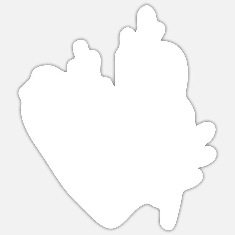 Wachsender Körper - Sticker Größe S (10 x 10 cm) - Mattweiß