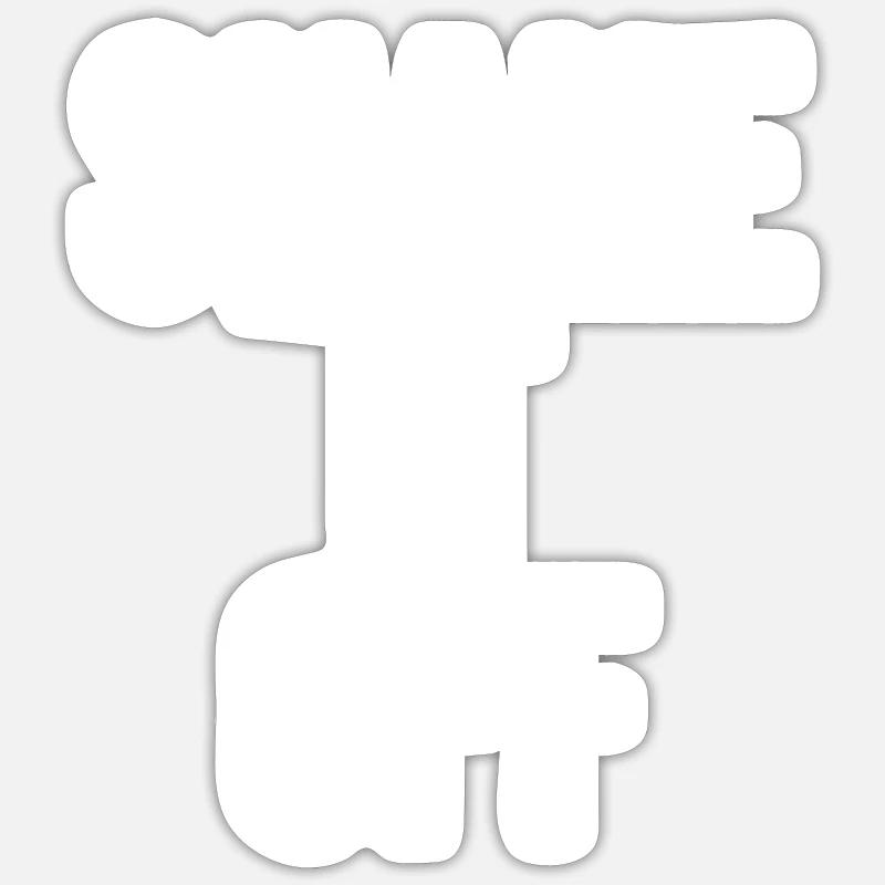 Secouez-le - Sticker taille S (10 x 10 cm) - blanc mat