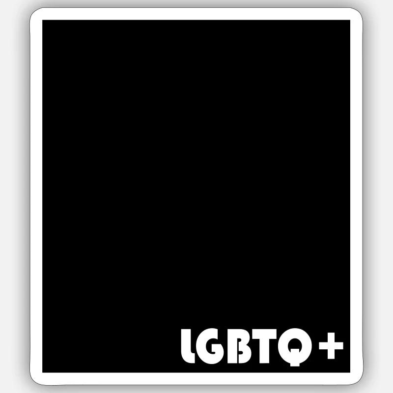 LGBTQ+ - Sticker taille S (10 x 10 cm) - blanc mat
