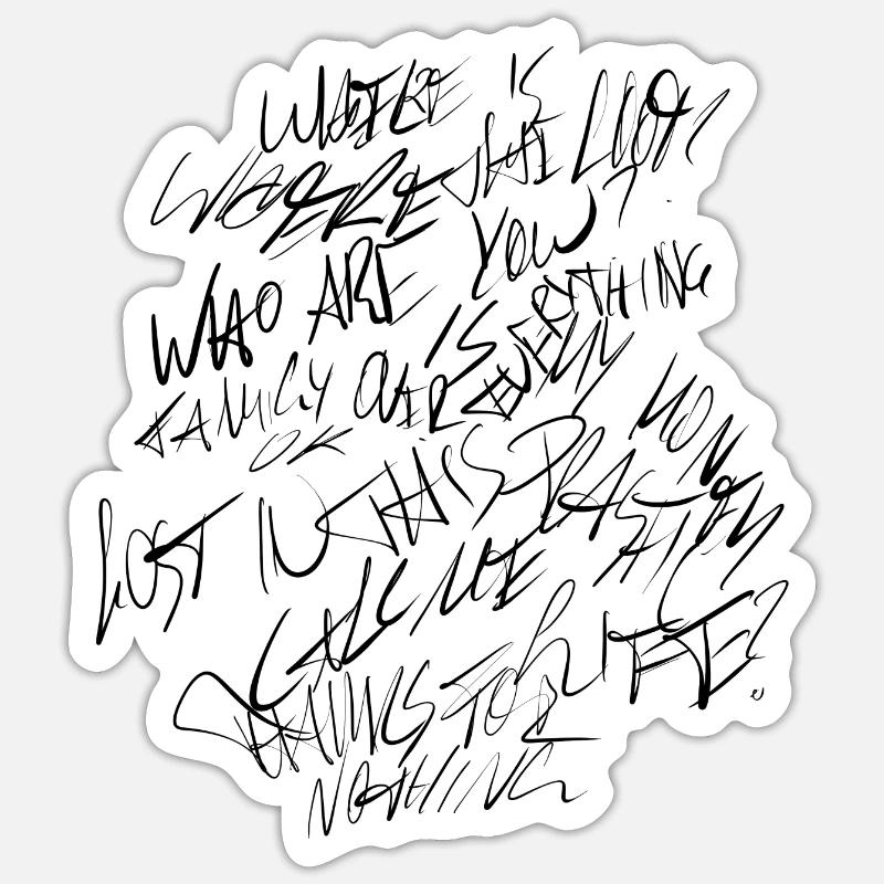 SCRIBBEL CLOUD Sticker Größe S (10 x 10 cm)