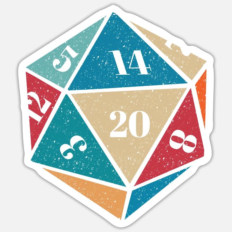 RPG-RPG-Tabletop-Rollenspiele Gamer-Rollenspiel - Sticker Größe S (10 x 10 cm) - Mattweiß