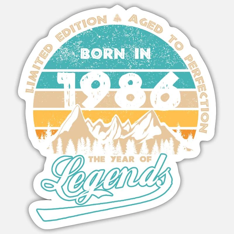 Legenden 1986 - Sticker Größe S (10 x 10 cm) - Mattweiß