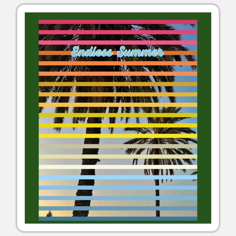 Summer smartphone case theme - Sticker size S (10 x 10 cm) - white matte