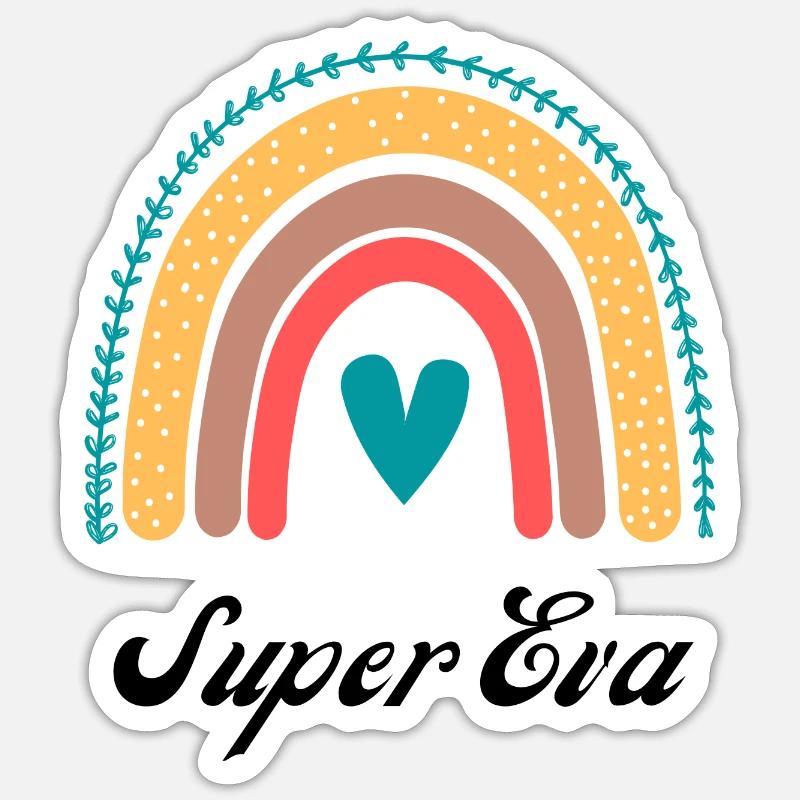 Super eva - Sticker taille S (10 x 10 cm) - blanc mat