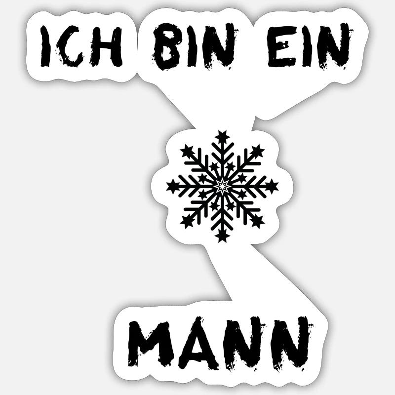 Kälte Mann Sticker Größe S (10 x 10 cm)