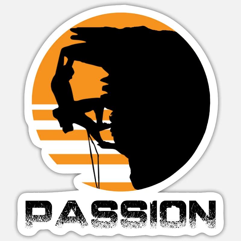 Climbing - Sticker size S (10 x 10 cm) - white matte