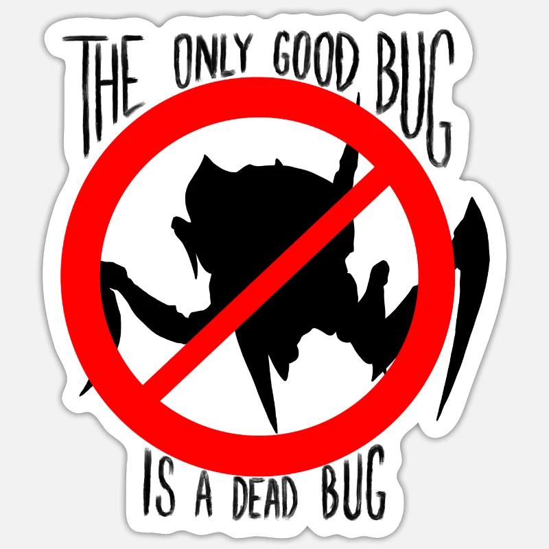 dead bug black - Sticker Größe S (10 x 10 cm) - Mattweiß