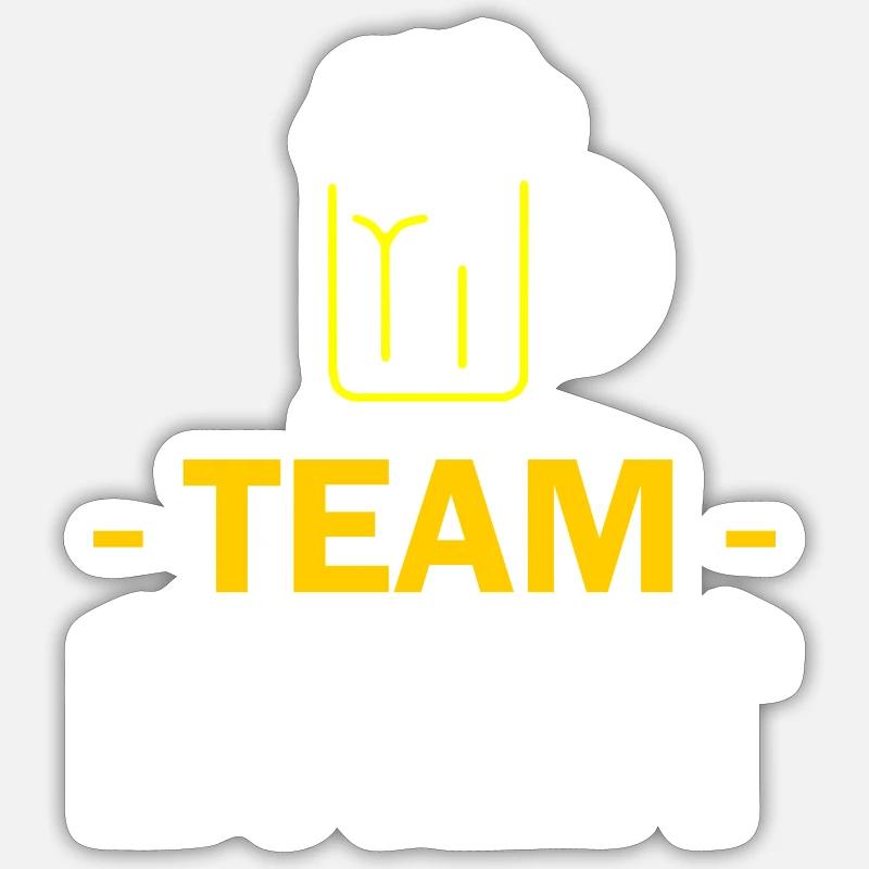 Team Breit Sticker Größe S (10 x 10 cm)