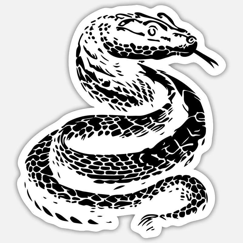 Snake Silhouette Sticker size S (10 x 10 cm)