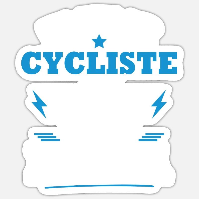 Futur cycliste comme papa - Sticker taille S (10 x 10 cm) - blanc mat