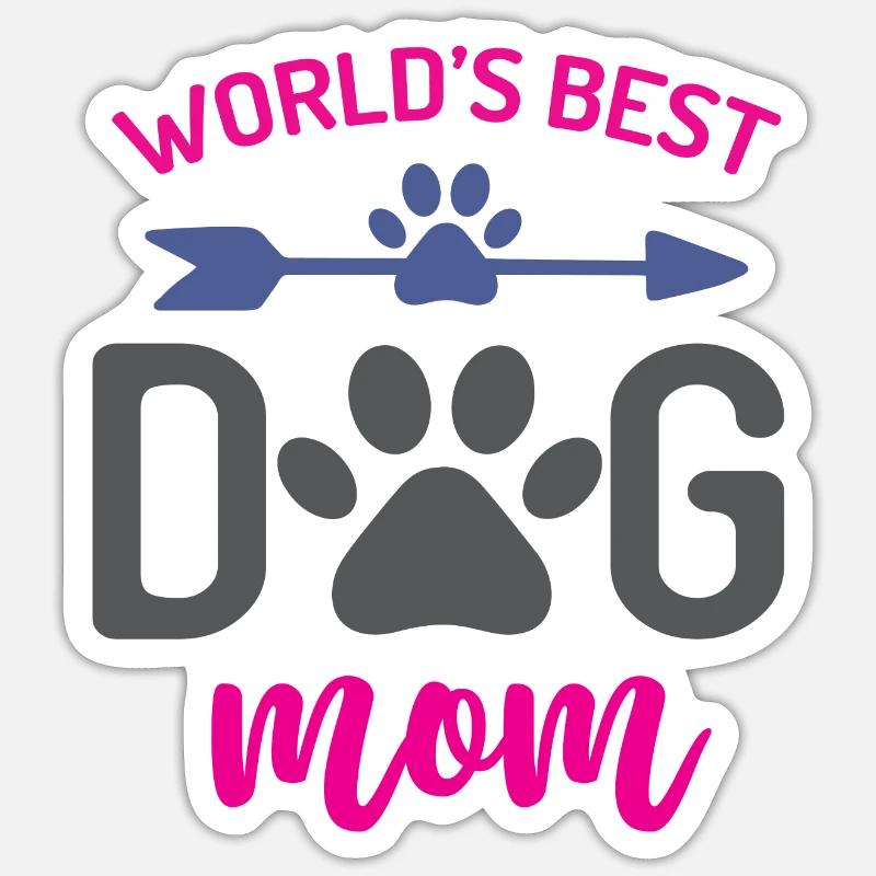 Die beste Hundemutter der Welt - Sticker Größe S (10 x 10 cm) - Mattweiß