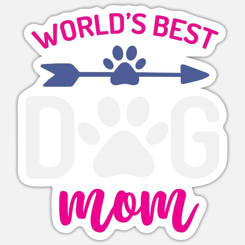 Die beste Hundemutter der Welt - Sticker Größe S (10 x 10 cm) - Mattweiß