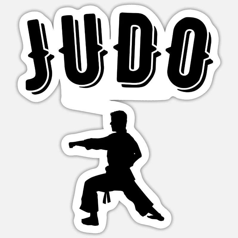 judo - Sticker size S (10 x 10 cm) - white matte