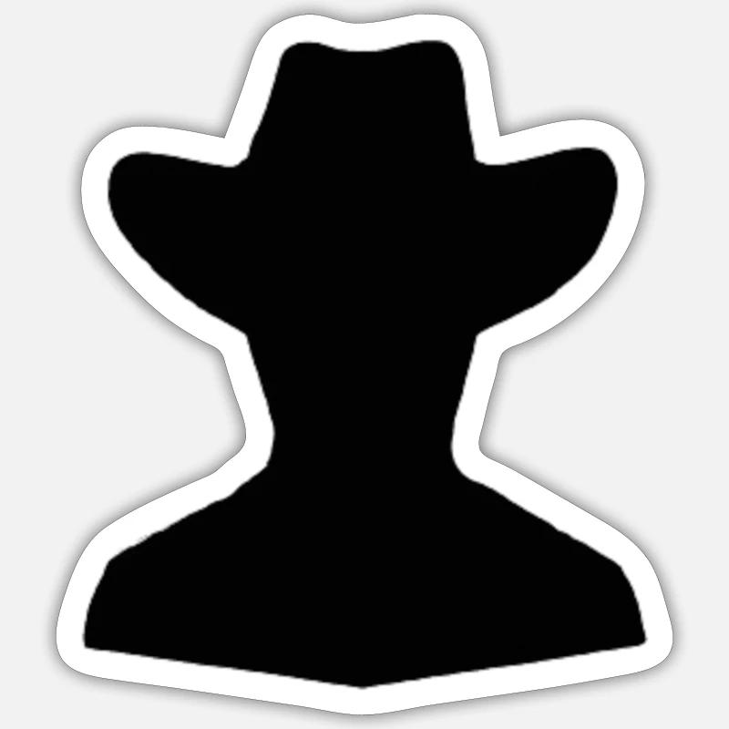 Cowboy gift idea cool - Sticker size S (10 x 10 cm) - white matte