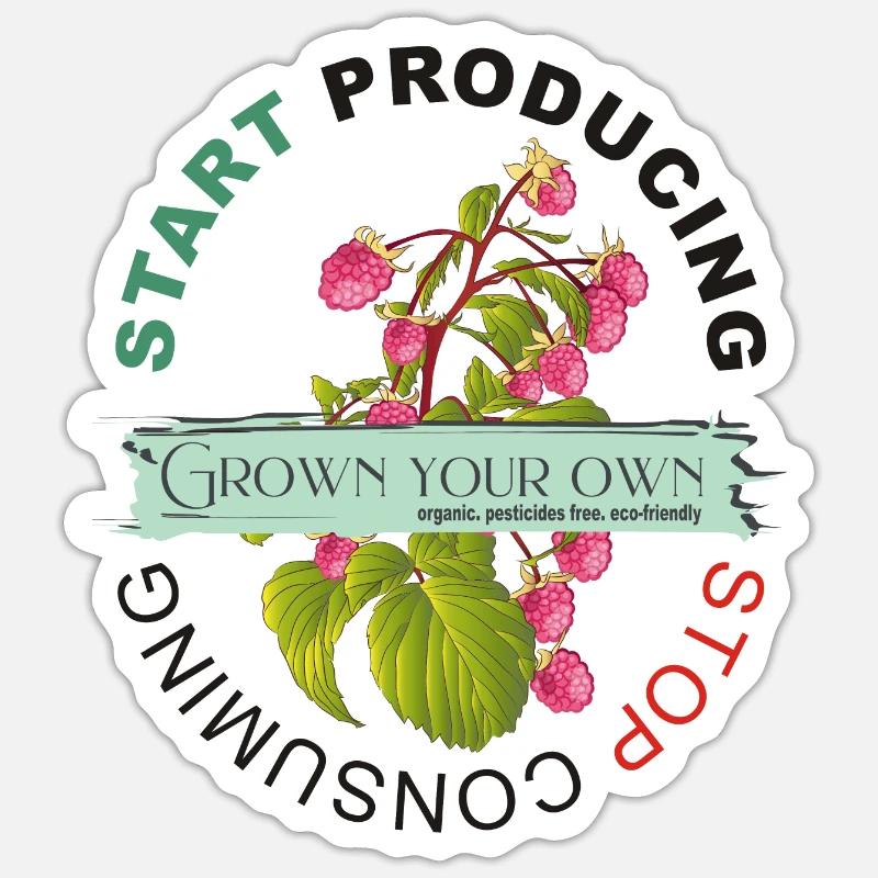 START PRODUCING | STOP CONSUMING Sticker size S (10 x 10 cm)