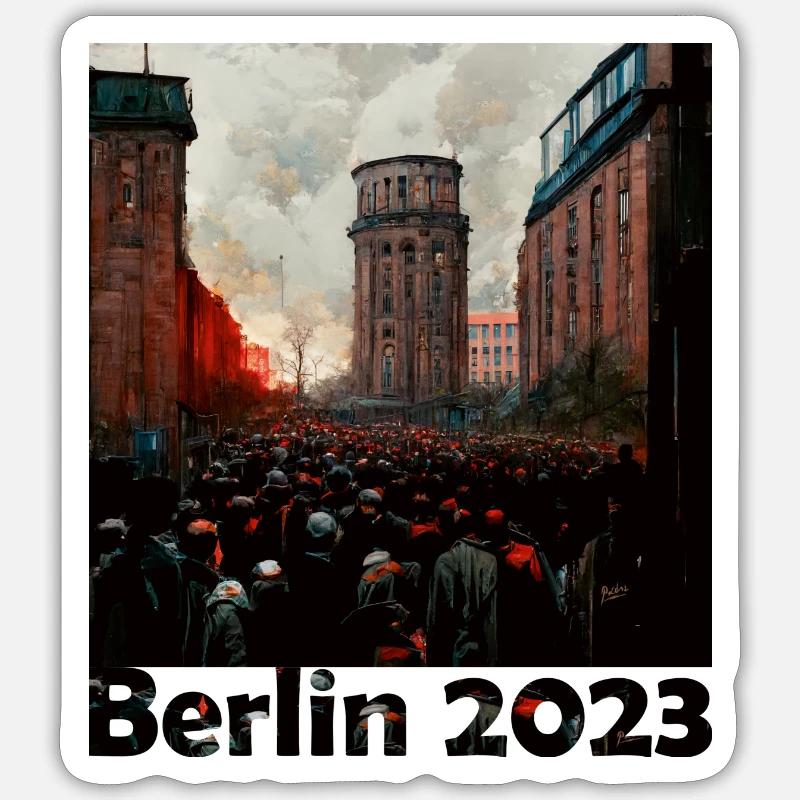 Berlins neue Mitte 25 - Sticker Größe S (10 x 10 cm) - Mattweiß