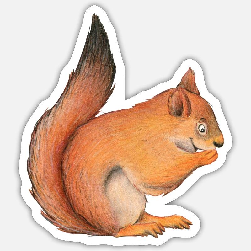 squirrel Sticker size S (10 x 10 cm)