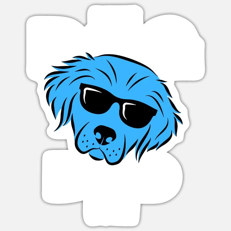 Daddy Dog - Sticker taille S (10 x 10 cm) - blanc mat