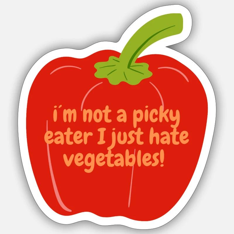 picky eater - Sticker Größe S (10 x 10 cm) - Mattweiß