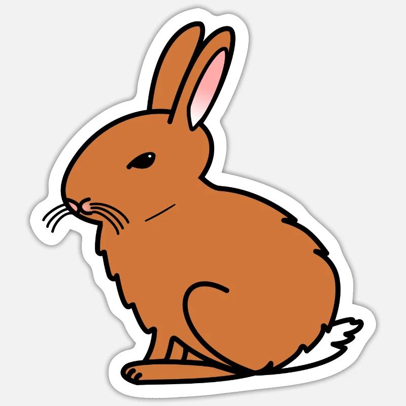 Rabbit - Sticker size S (10 x 10 cm) - white matte