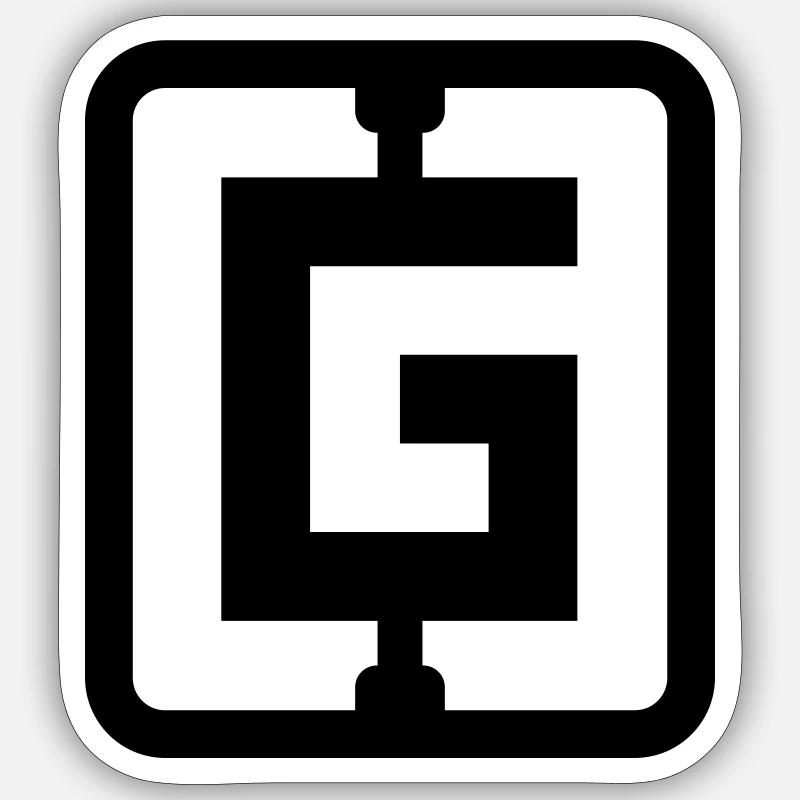 GalobardesTV Isotyp - Sticker Größe S (10 x 10 cm) - Mattweiß