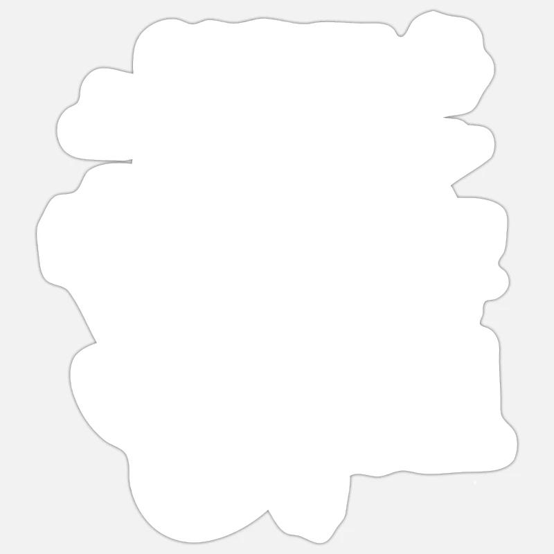 Trèfle et rouler - Sticker taille S (10 x 10 cm) - blanc mat