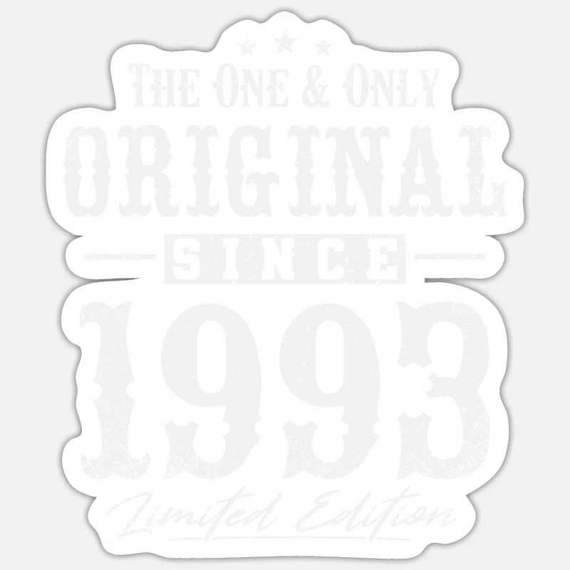 Original seit 1993 - Sticker Größe S (10 x 10 cm) - Mattweiß