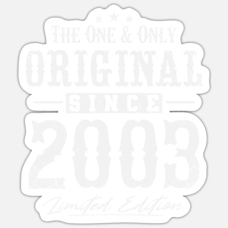 Original since 2003 - Sticker size S (10 x 10 cm) - white matte