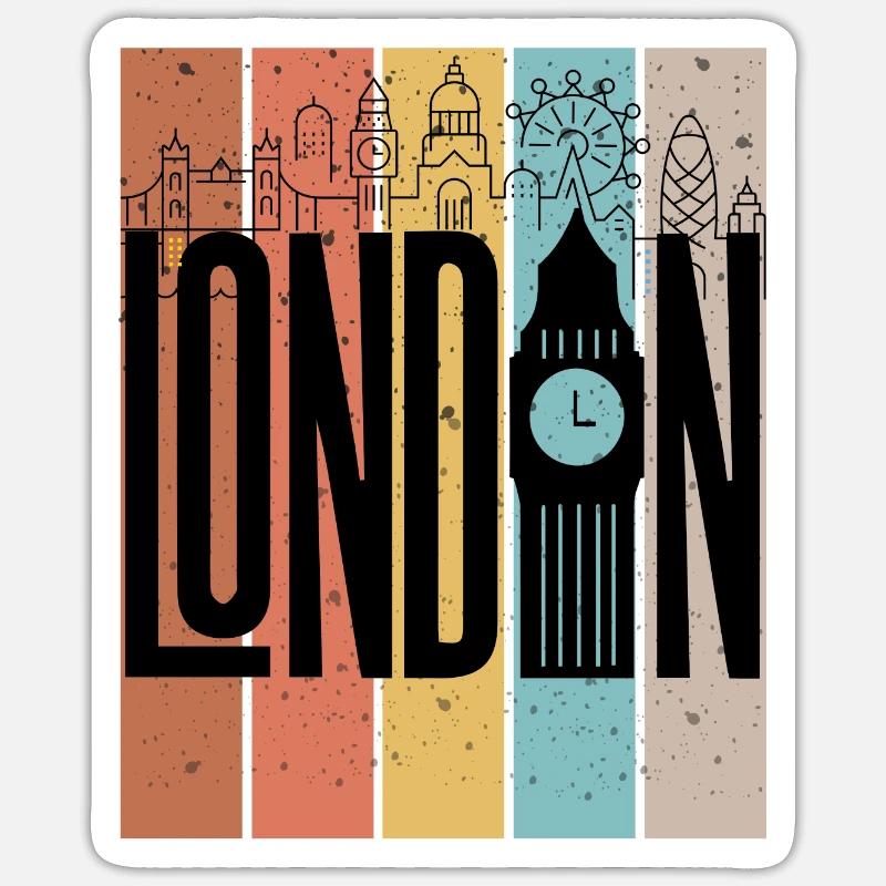 Couleur de Londres - Sticker taille S (10 x 10 cm) - blanc mat