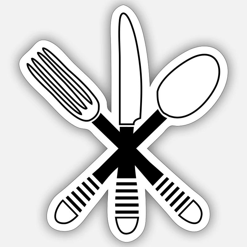 Couverts Sticker taille S (10 x 10 cm)