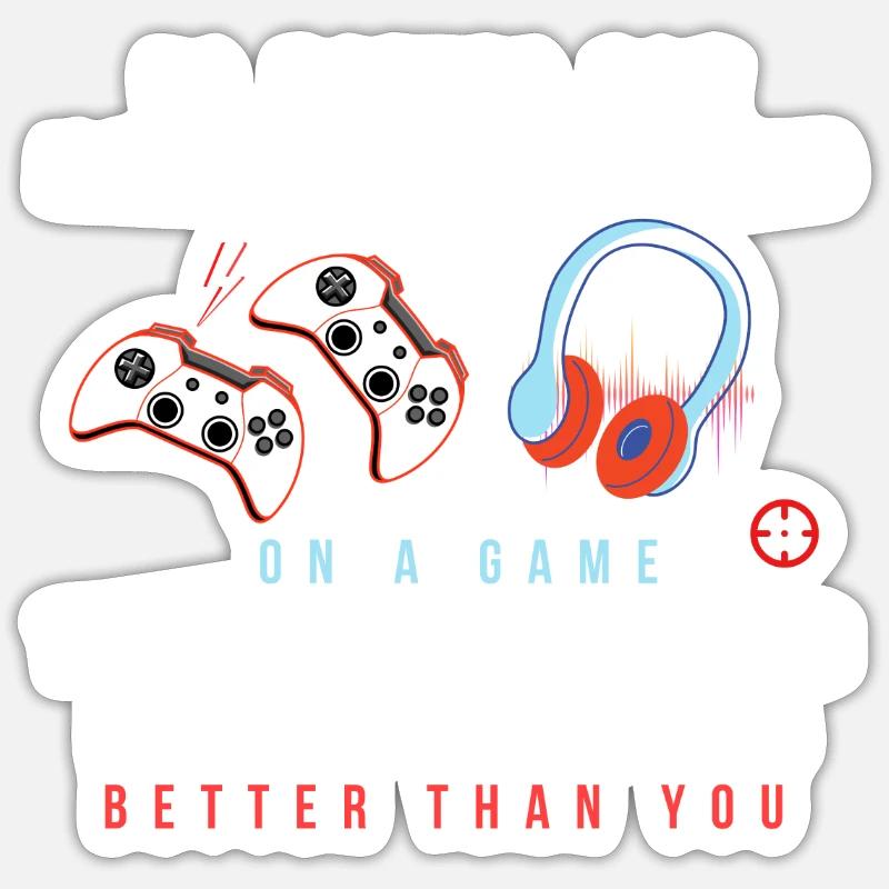 Heures de jeu - Sticker taille S (10 x 10 cm) - blanc mat