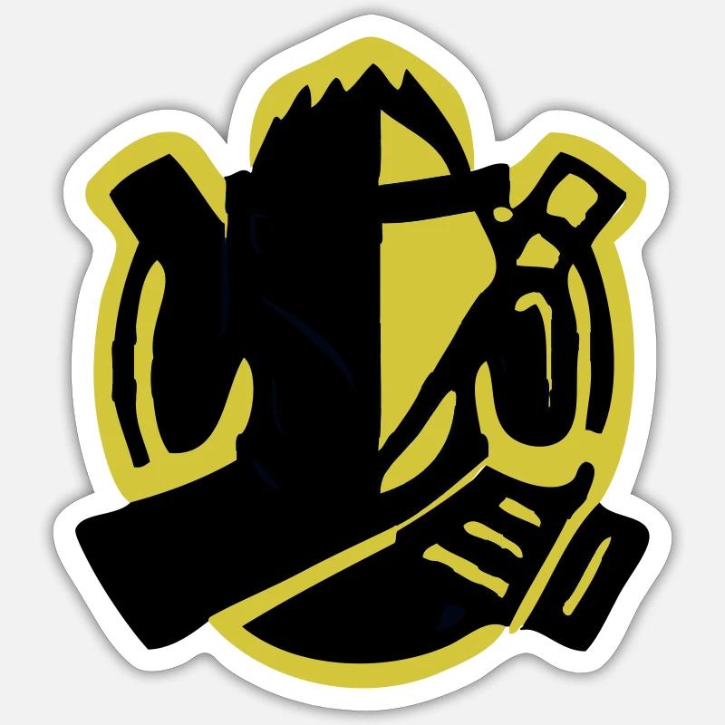 Ninja - Sticker taille S (10 x 10 cm) - blanc mat