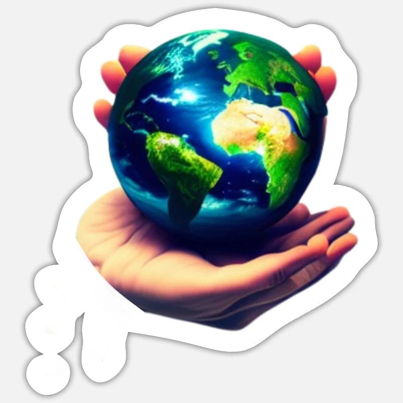 Terre protéger Sticker taille S (10 x 10 cm)