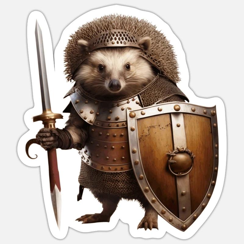 Igel der Welt, wehrt euch - Sticker Größe S (10 x 10 cm) - Mattweiß