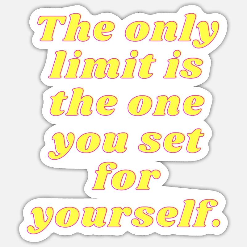Limite seulement - Sticker taille S (10 x 10 cm) - blanc mat